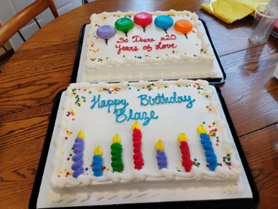 Birthday cakes from the party