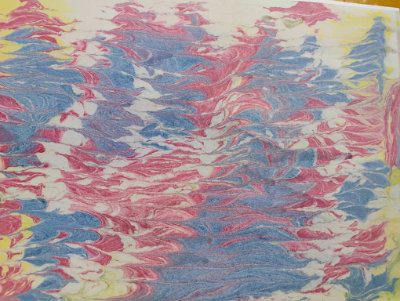 Marbling with faded colors
