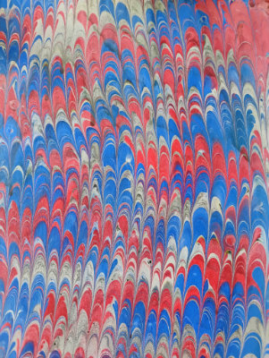 Brighter colors on marbled paper