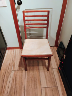 One of my antique folding chairs