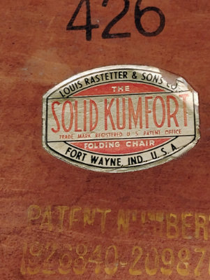 Chair lable for my antique chairs